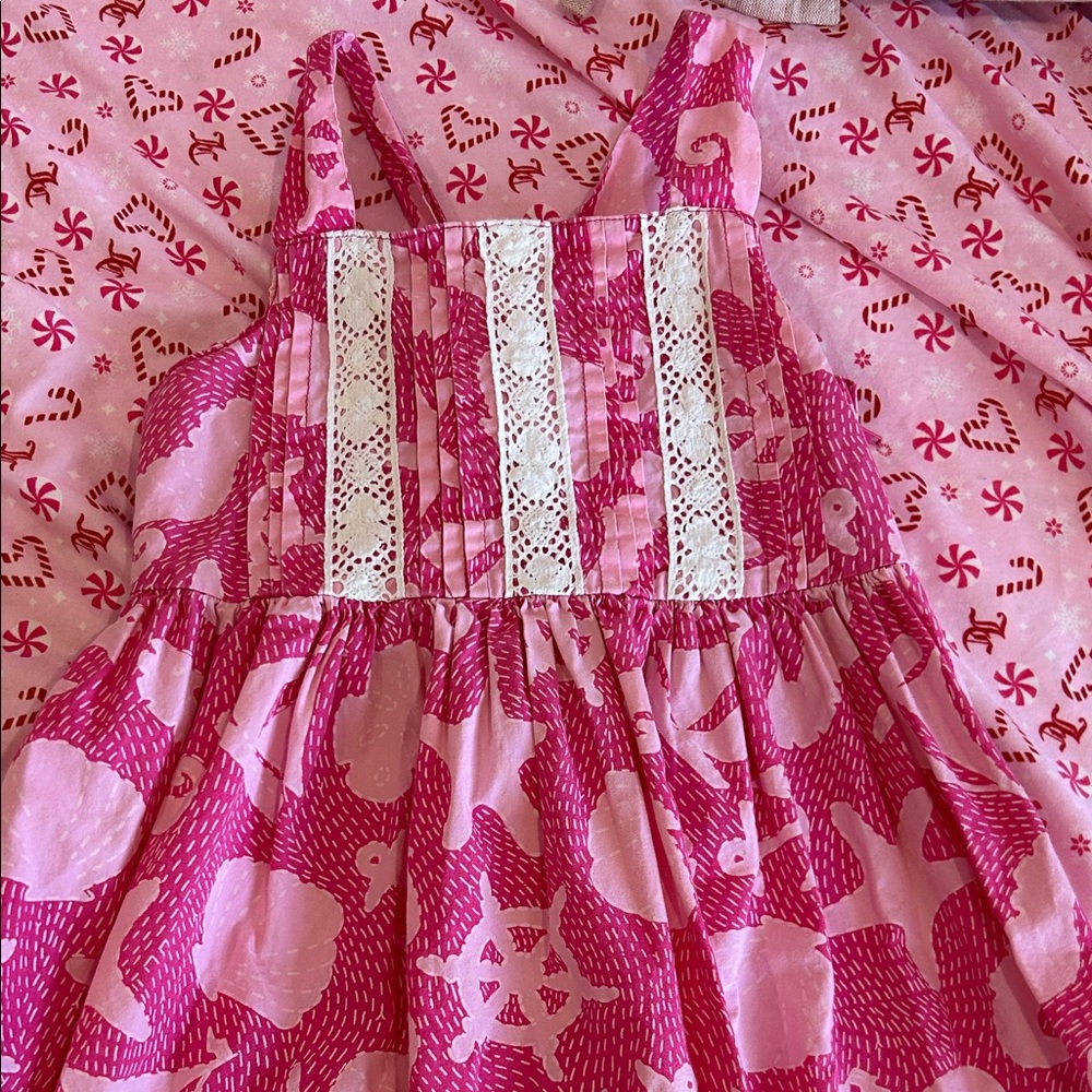 EUC LILLY PULTIZER Pink sea pattern sun dress. Size 5